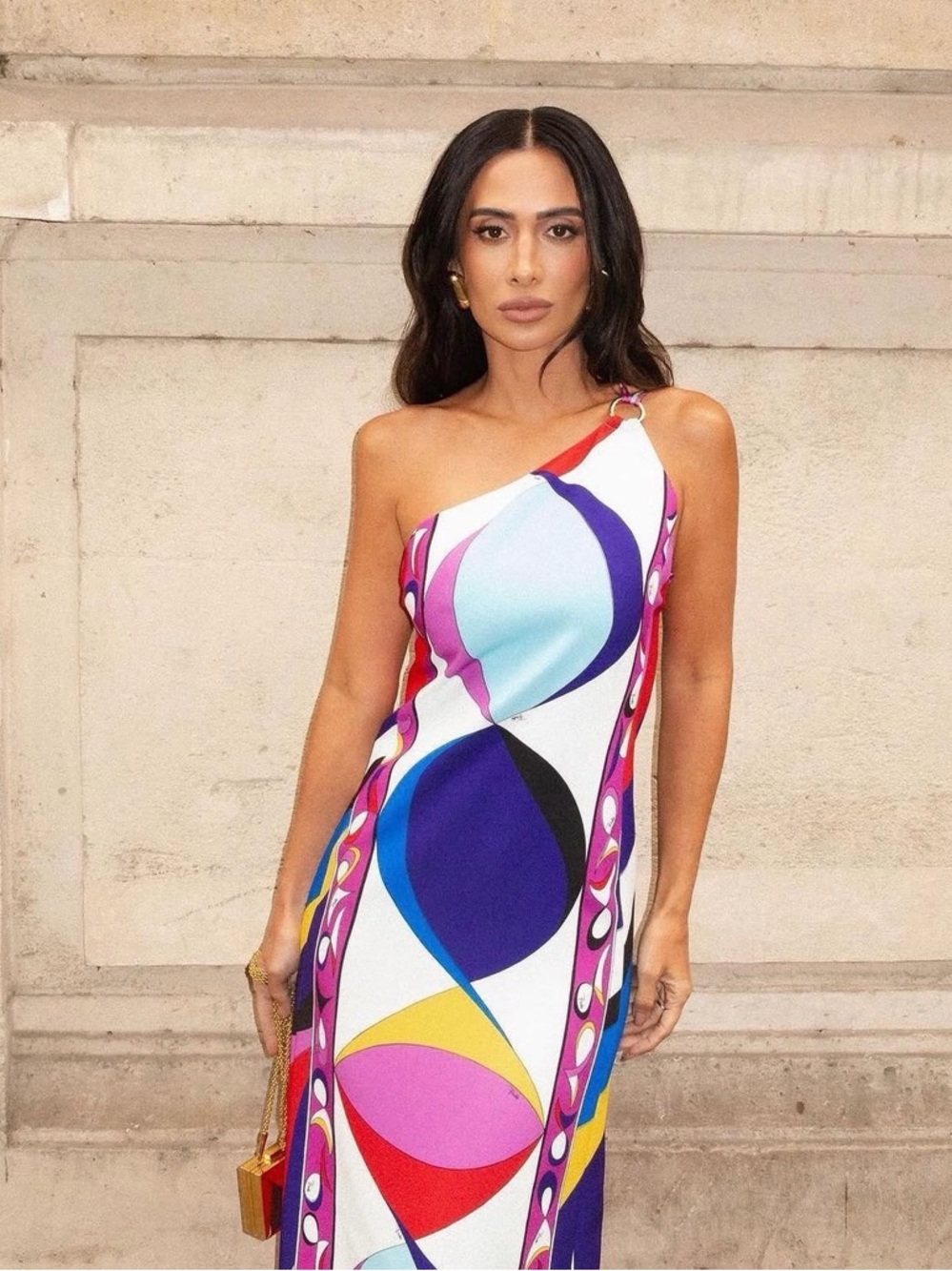 Emilio Pucci - Pesci print One-Shoulder Gown - size 46 NWT - Picture 3 of 5